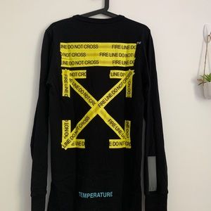 Off White Caution Tape Arrow Long Sleeve